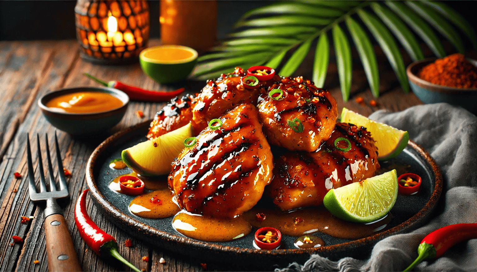 A bold and flavorful chicken dish with a sweet and spicy mango glaze. Perfect for grilling, roasting, or pan-searing!