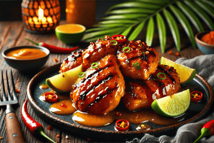 A bold and flavorful chicken dish with a sweet and spicy mango glaze. Perfect for grilling, roasting, or pan-searing!