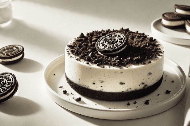 Delicious no-bake Oreo cheesecake with a creamy filling, Oreo crust, and crushed Oreo topping – perfect easy dessert recipe for Oreo lovers.